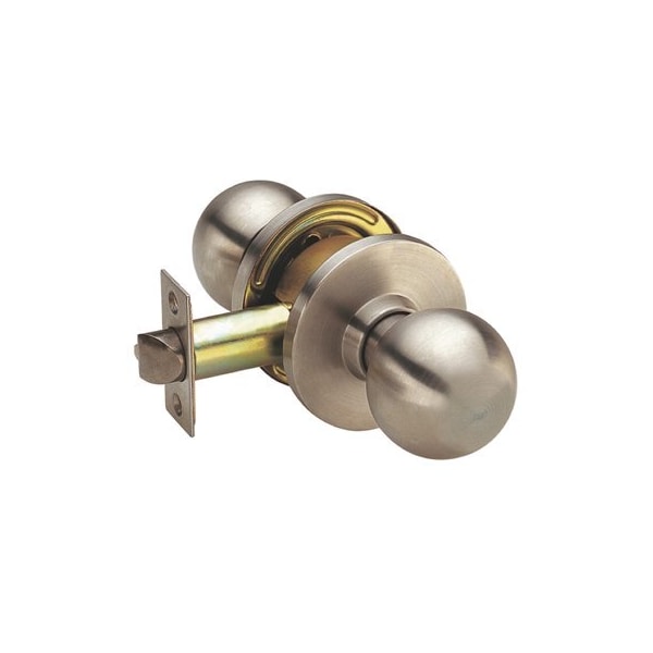 St. Thomas Home Series Round Door Knobset Privacy Brushed Chrome